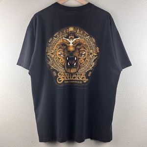 Retro Carlos Santana Concert T-Shirts Black